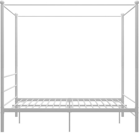 Dkd Home Decor Łóżko Z Baldachimem Białe Metalowe 160X200 Cm - zdjęcie 2