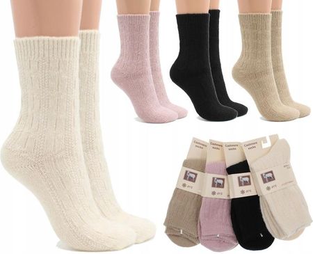 4x Skarpetki Damskie NATURALNE WEŁNIANE skarpety TERMICZNE Angora