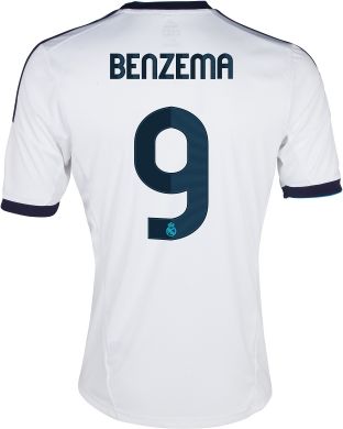 2012/13 Real Madrid Away Jersey #9 BENZEMA XL Adidas LOS BLANCO