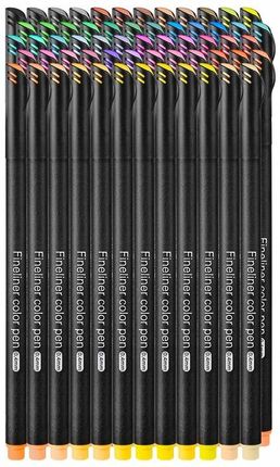 Cienkopisy Kreślarskie Fineliner Zestaw 60 Kolorów Pisaki Rysowania 0.4Mm - zdjęcie 5