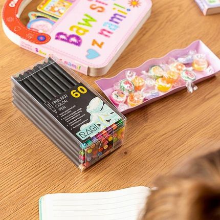 Cienkopisy Kreślarskie Fineliner Zestaw 60 Kolorów Pisaki Rysowania 0.4Mm - zdjęcie 3