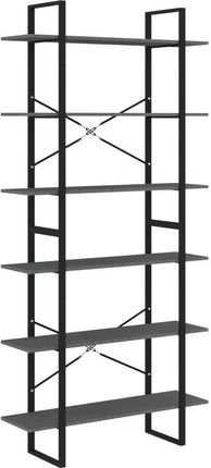 Zakito Regał Drewniany Industrialny 100X30X210Cm Szary (Z806564)