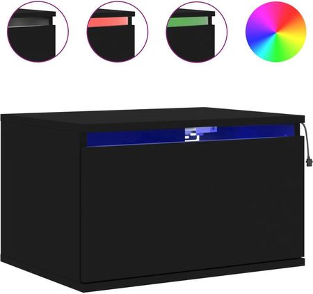 Zakito Szafka Nocna Led Rgb 50X36X30Cm Czarna (Z836828)