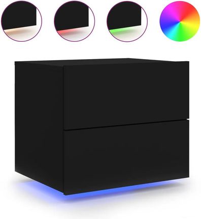 Zakito Szafka Nocna Led Rgb 50X39X41Cm Czarna (Z836814)