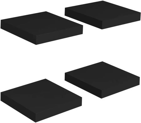 Zakito Stylowe Półki Ścienne 23X23,5X3,8Cm Czarne (Z323825)