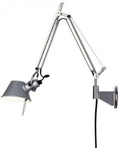 Lampa Artemide Tolomeo Mini Parete E27 (Aluminium) A005910 + A025150 -  Opinie i atrakcyjne ceny na