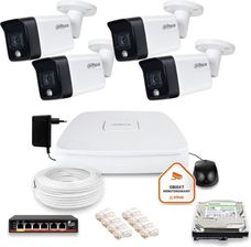 Dahua Zestaw Zestaw Monitoringu Ip Dahua 4 Kamery Tubowe 6Mpx Dysk 1Tb (1Z51915T4)
