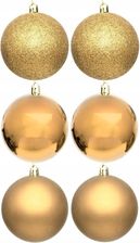 Zdjęcie Christmas Decoration Bombka Dekoracyjna Plastikowa Bezpieczna 6szt. Śr 80mm Złoty - Bystrzyca Kłodzka