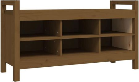 Zakito Drewniana Ławka Przedpokojowa 110X40X60Cm Miodowy Brąz (Z821792)