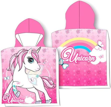 Ponczo Poncho ręcznik Jednorożec Unicorn dla dzieci 50x100 kaptur