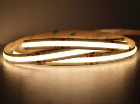 Bez Marki Profesjonalna Taśma Led Typu Cob, 8W 320 Chipsm, Cri >90, 24V, Biala Ciepl (Uqscob8Www24V5M)