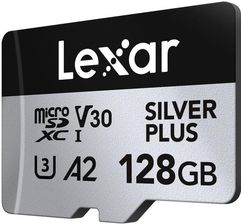 Lexar 128GB microSDXC Professional SILVER Plus UHS-I A2 V30 U3 4K (LMSSIPL128GBNANG)