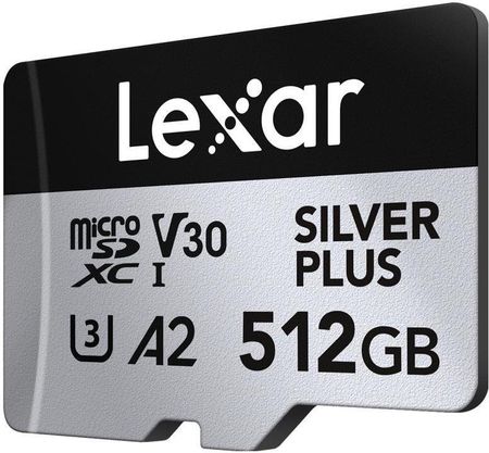 Lexar 512GB microSDXC Professional SILVER Plus UHS-I A2 V30 U3 4K (LMSSIPL512GBNANG)