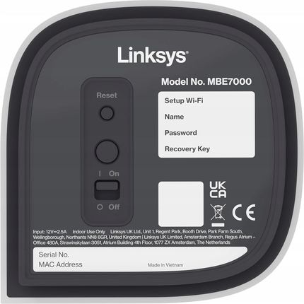 System Mesh Wi-Fi 7 Linksys Velop Pro 7 Mbe7003 10 Gb/S Do 825 M2 600 3 Szt - zdjęcie 3