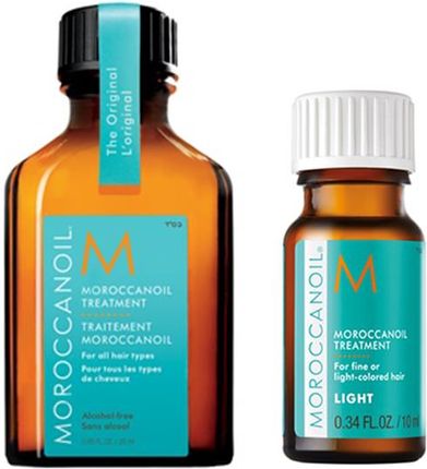 Moroccanoil Oil Treatment Zestaw: Naturalny Olejek Arganowy Do Każdego Rodzaju Włosów 25Ml + Olejek Arganowy 10Ml