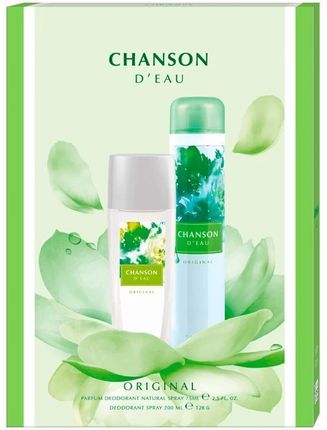 Chanson D'Eau Zestaw Prezentowy Kosmetyczny Original Dezodorant W Sprayu 2X Dezodorant W Sprayu 75Ml 200Ml