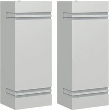 Zakito Zewnętrzne Lampy Ścienne Stal Nierdzewna Ip44 Srebrne 9,5X7,5X24cm Dyfuzor Pc 2szt. Z4006323