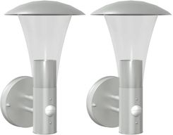 Zakito Zewnętrzne Lampy Ścienne Z Czujnikiem Ruchu Pir Stal Nierdzewna Srebrne 17.5X17.5X28cm Ip44 Z4006239