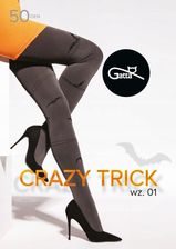 GATTA CRAZY TRICK - Rajstopy wzorzyste w.01 Topino.Nero / 5-XL