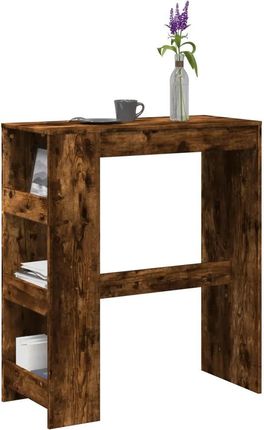 vidaXL Stolik barowy z przegrodami, przydymiony dąb, 90x40x103,5 cm (854377)