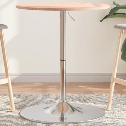 vidaXL Stolik barowy, Ø60x89,5 cm, lite drewno bukowe (3270624)