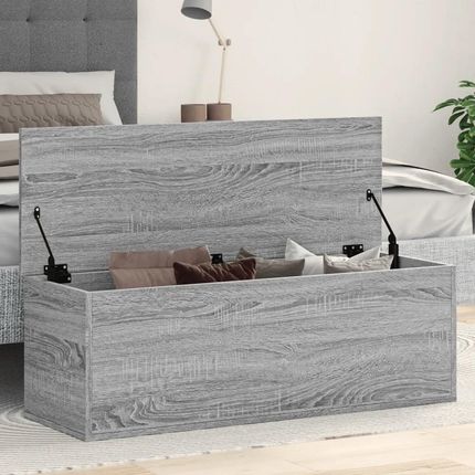 vidaXL Skrzynia, szary dąb sonoma, 102x35x35, materiał drewnopochodny (840693)