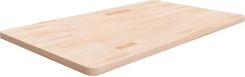 Zakito Europe Blat Łazienkowy Z Litego Drewna Dębowego Surowy 100X60X2,5cm Średni Brąz (ZE342941)