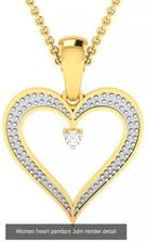 Kaliky Zawieszka serce z żółtego białego 14k złota wisiorek z brylantem diamentem cgcpd038yw