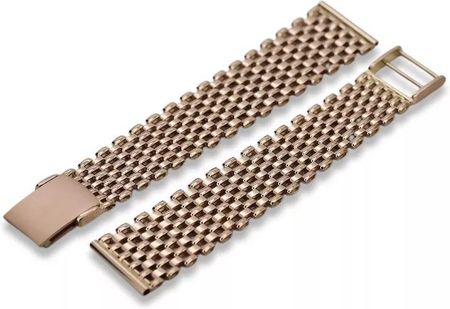 Geneve Bransoleta do zegarka męskiego z czerwonego 14k 585 różowego złota mbw004r