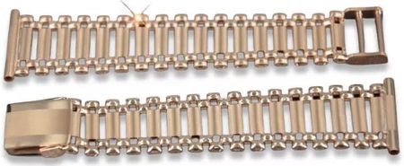 Geneve Bransoleta do zegarka męskiego z czerwonego różowego złota 14k 585 mbw002r
