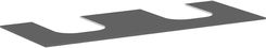 Hansgrohe Blat Łazienkowy Xevolos E 137X55X1cm Z Wycięciami Do 2 Umywalek Wpuszczanych 50cm Szary Łupek Mat 54207760 (D00058669)