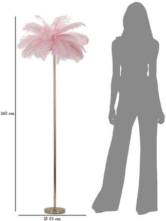 Mauro Ferretti Różowa Lampa Podłogowa Palm O Średnicy 55 Cm I Wysokości 160 Cm - zdjęcie 2