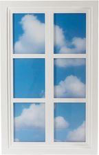 Seletti Świetlna Dekoracja Ścienna Window #3 90x57cm Biała Drewno I Akryl