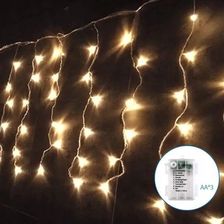 Zdjęcie Aigostar Lampki Choinkowe Sople Przepływ Na 3 Baterie Aa Ciepła Płaska Taśma Świetlna - Pilawa