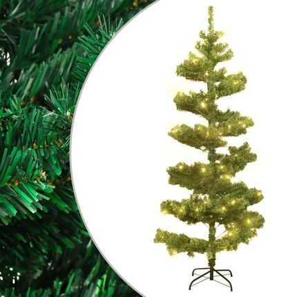 Zakito Europe Spiralna Choinka Świąteczna Z Lampkami Led 8 Efektów Świetlnych Zielona 180X95Cm Pvc Stal 720 Gałązek Zasilanie Usb (Ze344651)