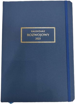 Kalendarz książkowy 2025 tygodniowy B5 Rozwojowy Skóropodobny Niebieski - zdjęcie 4