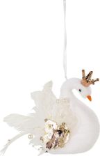 Zdjęcie Christmas Decoration Łabędź Dekoracyjny Wiszący Bombka 17Cm Perłowe Skrzydła - Ziębice