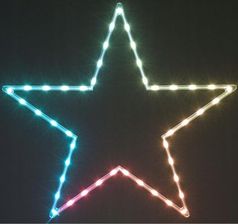 Zdjęcie Christmas Decoration Lampka Dekoracyjna Gwiazda Adwentowa Wisząca 45Led Rgb - Węgorzyno