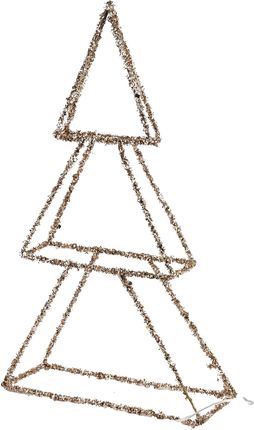 Choinka Druciana Złota Z Brokatem Podświetlana Na Baterie 20Lampek 28X10X50Cm (Mk52153Sw003Aty)
