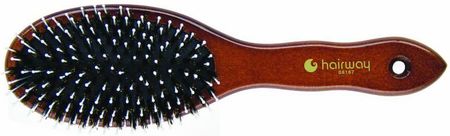 Hairway Drewniana Szczotka Do Włosów Z Włosia Dzika I Nylonowych Szpilek 65mm X 230mm