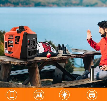 AIVOLT agregat prądotwórczy 1400W generator prądu benzynowy przenośny nowy - zdjęcie 2