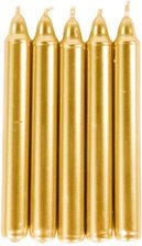 Zdjęcie Zestaw 10 mini świec zlotych stołowych 10cm - Morawica