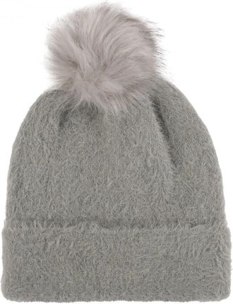 Ciepła puszysta czapka damska z pomponem jesienna zimowa