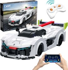 CaDA Klocki konstrukcyjne Samochód zdalnie sterowany Auto wyścigowe 20 cm Biały Pininfarina H2 Speed Pojazd 296 elementów RC Dual Mode
