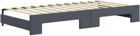 Zakito Łóżko Dzienne 2 W 1 Rozkładane Z Sofą Szufladami Ciemnoszare Aksamitne 224X100 192,5X71Cm (Z3196978) - zdjęcie 4