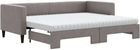 Zakito Rozkładane Łóżko Dzienne 2 W 1 Z Materacem Piankowym Taupe 223X90X68Cm (Z3196594)