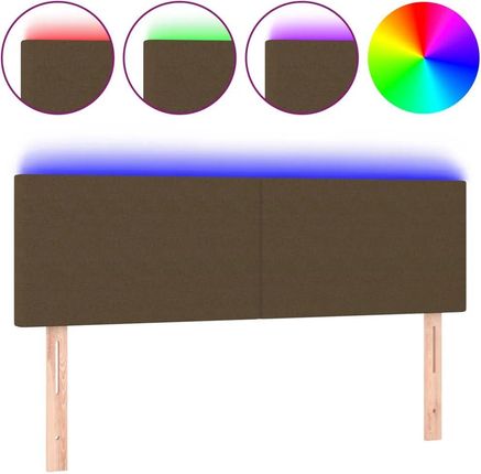 Zakito Zagłówek Led Do Łóżka 144X5X78 88Cm Ciemny Brąz (Z3121333)