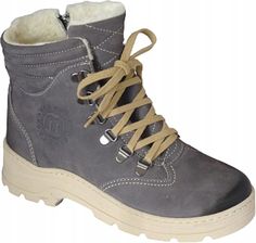 BUTY DAMSKIE TRZEWIKI ZAMSZOWE SKÓRA NATURALNA COMFORT SZARE 1007 39 ARS