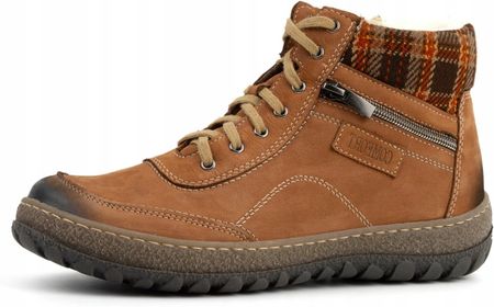 BUTY DAMSKIE TRZEWIKI ZAMSZOWE SKÓRA NATURALNA COMFORT BRĄZOWE 641 40 ARS