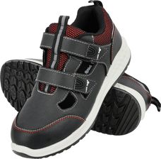 SANDAŁY SKÓRZANE CZAR.-BIAŁ.-CZER., S1 FO SR, &quot;46&quot;, CE,LAHTI